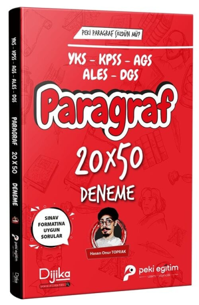 2026 KPSS YKS MEB-AGS ALES DGS Paragraf 20x50 Deneme Dijika Yayınları Fenomen Fotokopi - YKS - KPSS - ALES