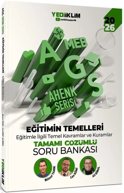 2026 MEB-AGS Eğitimin Temelleri Soru bankası Çözümlü Ahenk Serisi Yediiklim Yayınları
