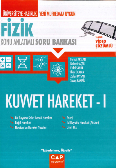 TYT-AYT FİZİK KUVVET HAREKET 1 KONU ANLATIMLI SORU BANKASI Fenomen Fotokopi - YKS - KPSS - ALES