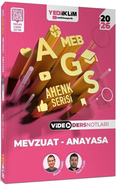 2026 MEB-AGS Mevzuat Anayasa Video Ders Notları Ahenk Serisi Yediiklim Yayınları Fenomen Fotokopi - YKS - KPSS - ALES