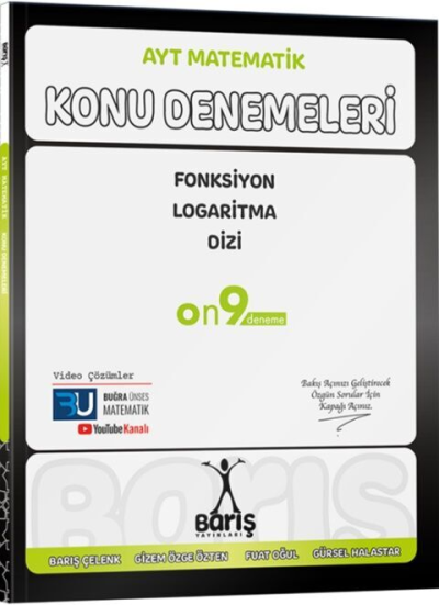 AYT Matematik Fonksiyon Logaritma Dizi Konu Denemeleri Barış Yayınları Fenomen Fotokopi - YKS - KPSS - ALES