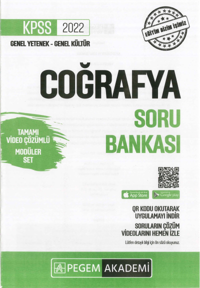 COĞRAFYA SORU BANKASI MODÜLER SET Fenomen Fotokopi - YKS - KPSS - ALES