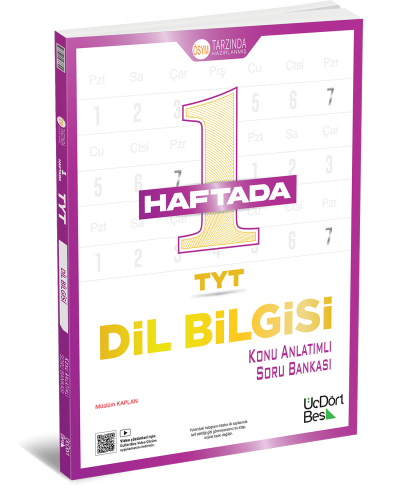 2027 TYT 1 Haftada TYT Dil Bilgisi Konu Anlatımlı Soru Bankası Üç Dört Beş Yayınları Fenomen Fotokopi - YKS - KPSS - ALES