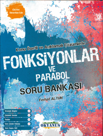 TYT-AYT FONKSİYONLAR VE PARABOL ÇÖZÜMLÜ SORU BANKASI Fenomen Fotokopi - YKS - KPSS - ALES
