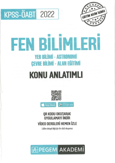 FEN BİLİMLERİ KONU ANLATIMI YER BİLİMİ-ASTRONOMİ-ÇEVRE BİLİMİ-ALAN EĞİTİMİ Fenomen Fotokopi - YKS - KPSS - ALES