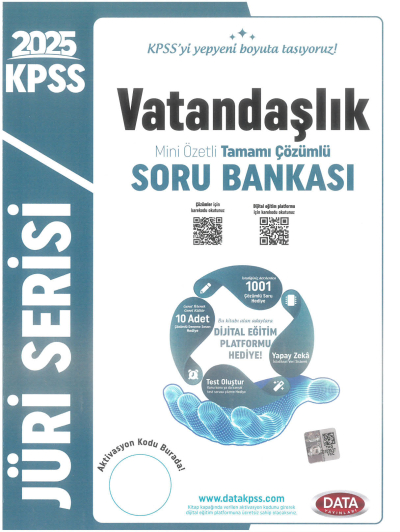 2025 KPSS Vatandaşlık Jüri Serisi Mini Özetli Tamamı Çözümlü Soru Bankası Data Yayınları Fenomen Fotokopi - YKS - KPSS - ALES