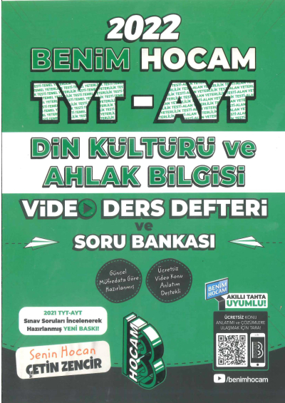 TYT AYT Din Kültürü Video Ders Notları ve Soru Bankası Fenomen Fotokopi - YKS - KPSS - ALES