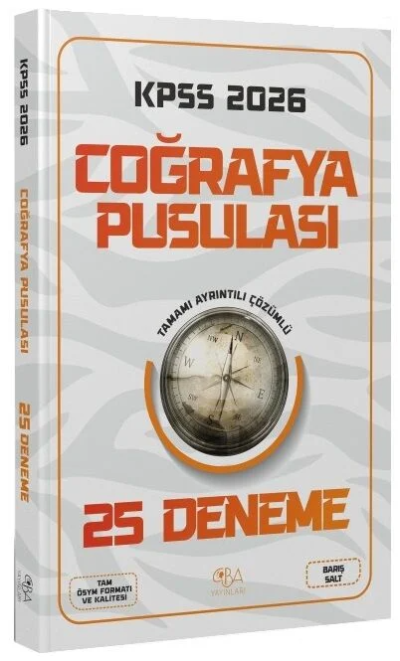 2026 KPSS Coğrafya Pusulası 25 Deneme Çözümlü CBA Yayınları Fenomen Fotokopi - YKS - KPSS - ALES
