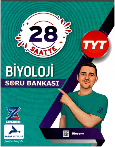 TYT 28 Saatte Biyoloji Soru Bankası PRF Paraf Yayınları Fenomen Fotokopi - YKS - KPSS - ALES
