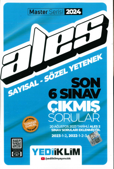 ALES SAYISAL SÖZEL YETENEK SON 6 SINAV ÇIKMIŞ SORULAR Fenomen Fotokopi - YKS - KPSS - ALES