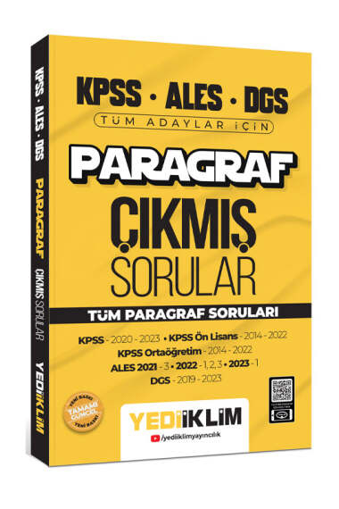 2024 KPSS ALES DGS Paragraf Konularına Göre Tamamı Çözümlü Çıkmış Sorular Fenomen Fotokopi - YKS - KPSS - ALES