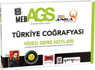 2025 MEB AGS Anka Serisi Türkiye Coğrafyası Video Ders Notları Yargı Yayınları Fenomen Fotokopi - YKS - KPSS - ALES