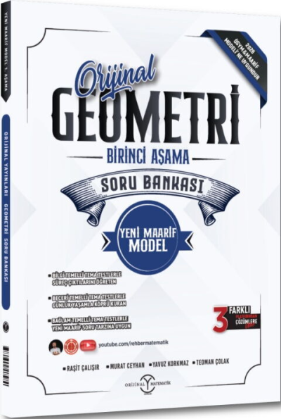 Geometri Maarif Birinci Aşama Soru Bankası Orijinal Yayınları Fenomen Fotokopi - YKS - KPSS - ALES