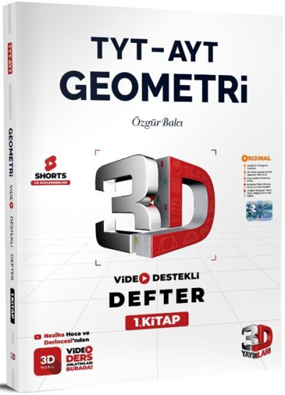 TYT AYT Geometri Video Destekli Defter 3D Yayınları Fenomen Fotokopi - YKS - KPSS - ALES