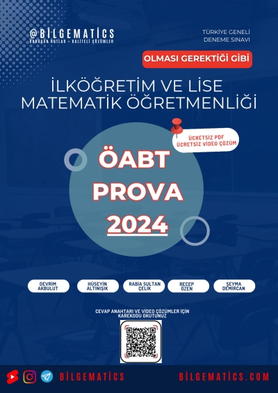 BilgeMatics Hüseyin Hoca ÖABT Matematik Prova 2024 Fenomen Fotokopi - YKS - KPSS - ALES
