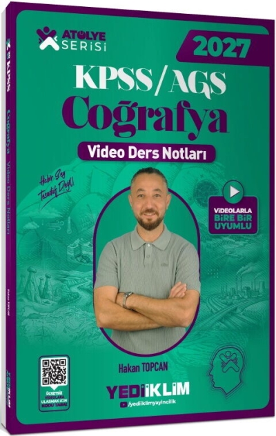 KPSS MEB-AGS Coğrafya Atölye Video Ders Notları Hakan Topcan Yediiklim Yayınları Fenomen Fotokopi - YKS - KPSS - ALES