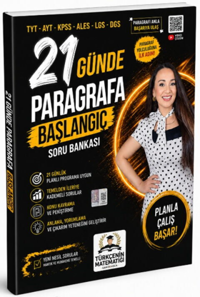 Türkçenin Matematiği 21 Günde Paragrafa Başlangıç Soru Bankası Fenomen Fotokopi - YKS - KPSS - ALES
