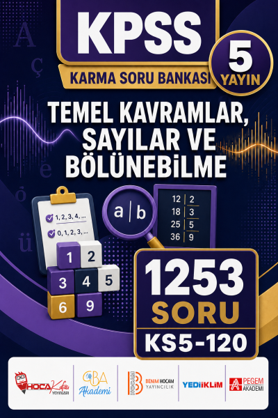 Temel Kavramlar, Sayılar ve Bölünebilme 5 Yayın 1253 Soru Fenomen Fotokopi - YKS - KPSS - ALES