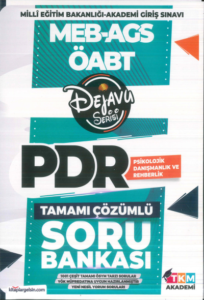 2025 ÖABT Psikolojik Danışmanlık ve Rehberlik DEJAVU Soru Bankası TKM Akademi Fenomen Fotokopi - YKS - KPSS - ALES