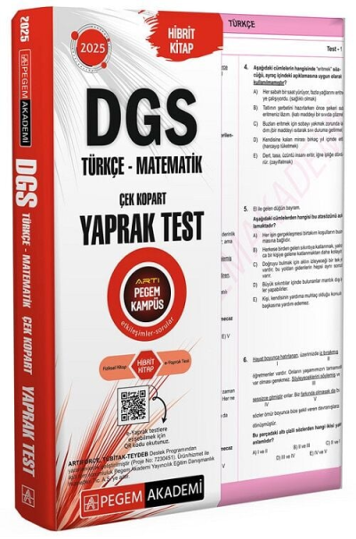 2025 DGS Çek Kopart Yaprak Test Pegem Yayınları Fenomen Fotokopi - YKS - KPSS - ALES
