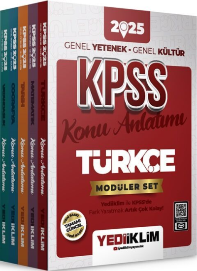 Yediiklim Yayınları 2025 KPSS Genel Yetenek Genel Kültür Konu Anlatımlı TÜRKÇE Fenomen Fotokopi - YKS - KPSS - ALES