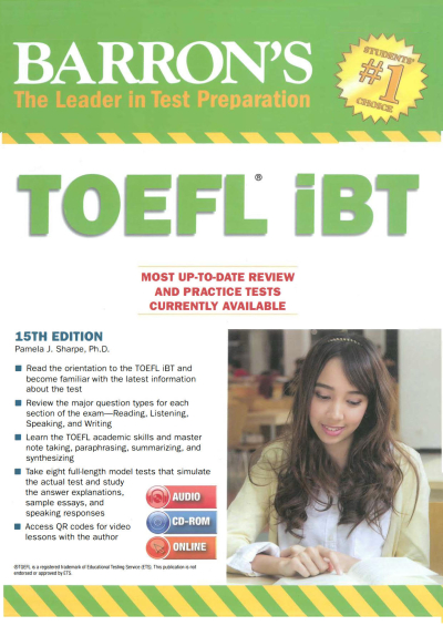 BARRONS'S THE LEADER IN TEST PREPATION TOEFL İBT Fenomen Fotokopi - YKS - KPSS - ALES