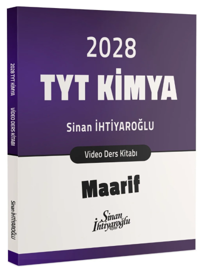 TYT Kimya Maarif Video Ders Kitabı Sinan İhtiyaroğlu Fenomen Fotokopi - YKS - KPSS - ALES