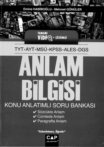 Anlam Bilgisi Konu Anlatımlı Soru Bankası Fenomen Fotokopi - YKS - KPSS - ALES