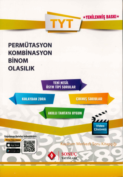 TYT PERMÜTASYON KOMBİNASYON BİNOM OLASILIK SORU KİTAPÇIĞI Fenomen Fotokopi - YKS - KPSS - ALES