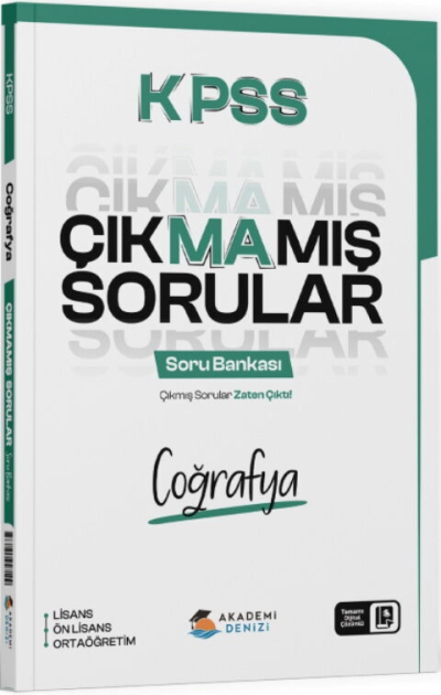 KPSS Coğrafya Çıkmamış Sorular Soru Bankası Akademi Denizi Fenomen Fotokopi - YKS - KPSS - ALES