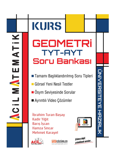 TYT AYT Geometri KURS Soru Bankası Acil Yayınları Fenomen Fotokopi - YKS - KPSS - ALES
