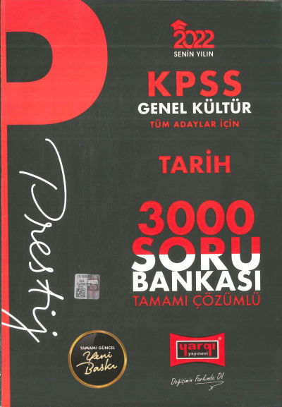 PRESTİJ SERİSİ 3000 SORU TARİH SORU BANKASI ÇÖZÜMLÜ Fenomen Fotokopi - YKS - KPSS - ALES