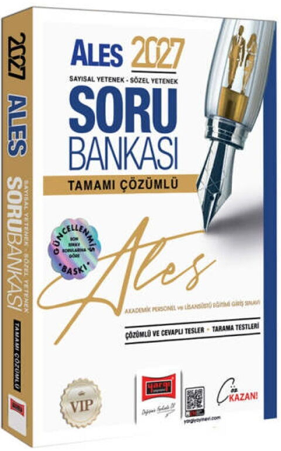 2027 ALES VİP Sayısal-Sözel Yetenek Tamamı Çözümlü Soru Bankası Yargı Yayınları Fenomen Fotokopi - YKS - KPSS - ALES