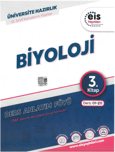 TYT AYT Biyoloji Ders Anlatım Föyü 3. Kitap Eis Yayınları Ders: 01-20 12. Sınıf Konularını Kapsar Fenomen Fotokopi - YKS - KPSS - ALES