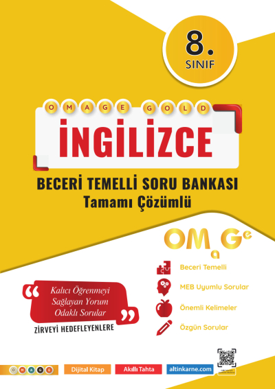8.Sınıf İngilizce Motivasyon Soru Bankası Omage Yayınları Fenomen Fotokopi - YKS - KPSS - ALES