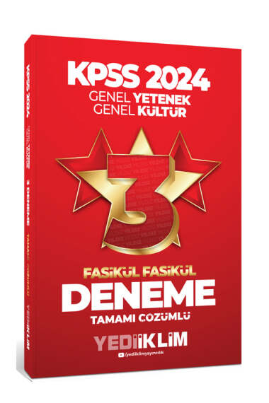 2024 KPSS Genel Yetenek Genel Kültür Tamamı Çözümlü 3 Yıldız Fasikül Deneme Fenomen Fotokopi - YKS - KPSS - ALES