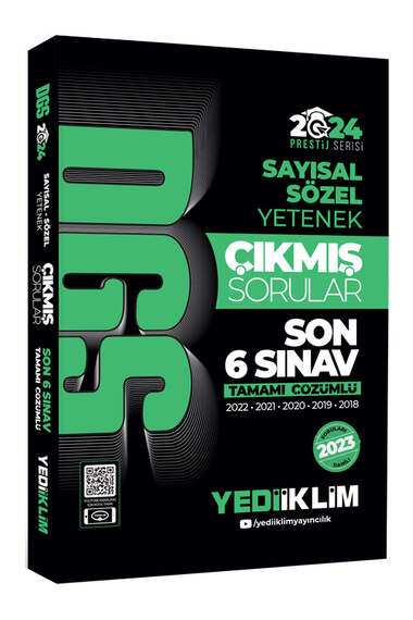 2024 DGS Sayısal Sözel Yetenek Tamamı Çözümlü Son 6 Sınav Çıkmış Sorular (2018-2023) Fenomen Fotokopi - YKS - KPSS - ALES