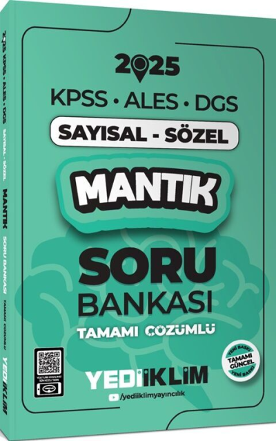 2025 KPSS ALES DGS Sayısal-Sözel Mantık Tamamı Çözümlü Soru Bankası Yediiklim Yayınları Fenomen Fotokopi - YKS - KPSS - ALES