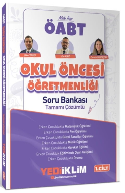 ÖABT MEB-AGS Okul Öncesi Öğretmenliği Soru Bankası Çözümlü 1. Cilt - Bülent Tanık, Can Köni Yediiklim Yayınları Fenomen Fotokopi - YKS - KPSS - ALES