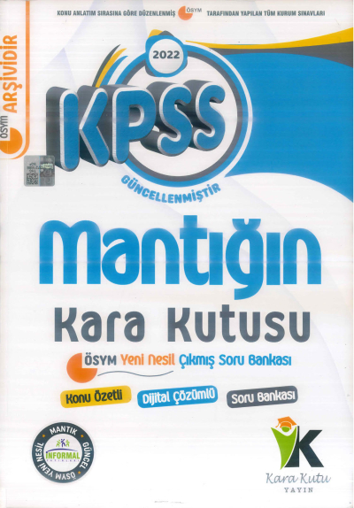 MANTIĞIN KARA KUTUSU KONU ÖZETLİ ÇIKMIŞ SORULAR Fenomen Fotokopi - YKS - KPSS - ALES