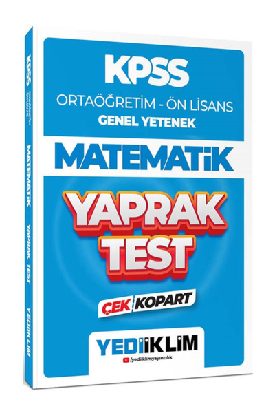 Ortaöğretim Ön Lisans Genel Yetenek Matematik Çek Kopart Yaprak Test Fenomen Fotokopi - YKS - KPSS - ALES