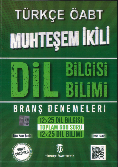 ÖABT Türkçe Dil Bilgisi-Dil Bilimi Muhteşem İkili Branş Denemeleri Türkçe ÖABTDEYİZ Fenomen Fotokopi - YKS - KPSS - ALES