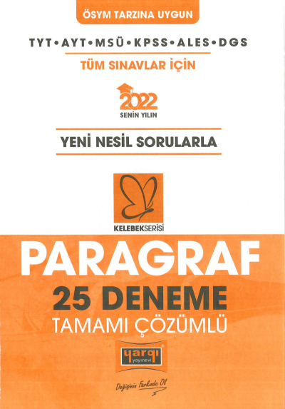 KELEBEK SERİSİ 25 PARAGRAF DENEMESİ Fenomen Fotokopi - YKS - KPSS - ALES