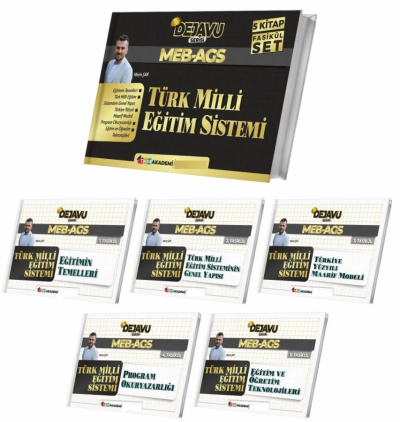 MEB-AGS Türk Milli Eğitim Sistemi DEJAVU Konu Anlatımlı 5'li Fasikül Set TKM Akademi Fenomen Fotokopi - YKS - KPSS - ALES