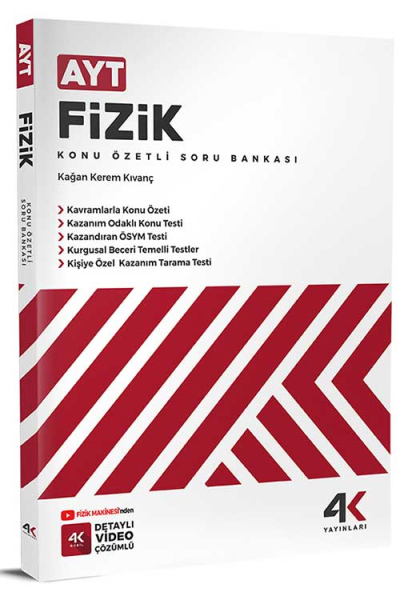 AYT Fizik Konu Özetli Soru Bankası 4K Yayınları Fenomen Fotokopi - YKS - KPSS - ALES