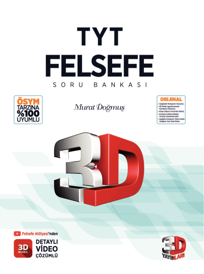 3D TYT Felsefe Soru Bankası Fenomen Fotokopi - YKS - KPSS - ALES