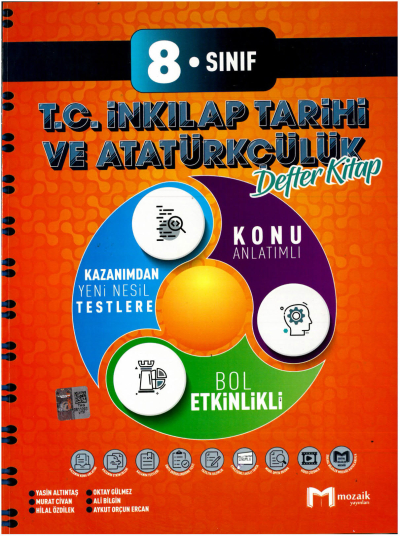 8. Sınıf T.C İnkılap Tarihi ve Atatürkçülük İntro Konu Anlatımlı Defter Kitap Mozaik Yayınları