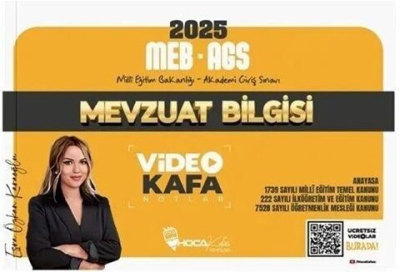 2025 MEB AGS Mevzuat Bilgisi Video Kafa Notlar Hoca Kafası Yayınları