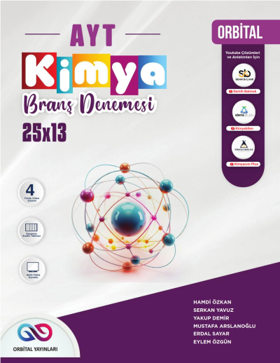 AYT Kimya 25 x 13 Branş Denemeleri Orbital Yayınları