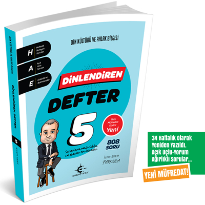5. Sınıf Dinlendiren Defter (Eker Test) YENİ MÜFREDAT Fenomen Fotokopi - YKS - KPSS - ALES